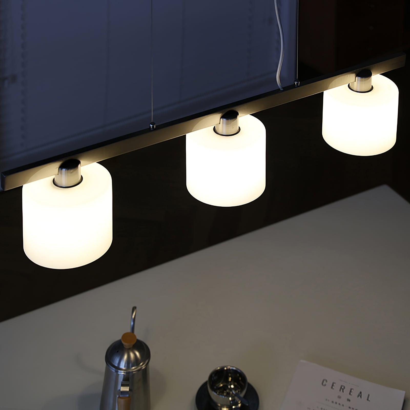 Zaid Moderne Design Cluster Hanglamp Metaal/Glas Wit Woonkamer/Eetkamer/Slaapkamer - afbeelding 2 | Noma Lighting