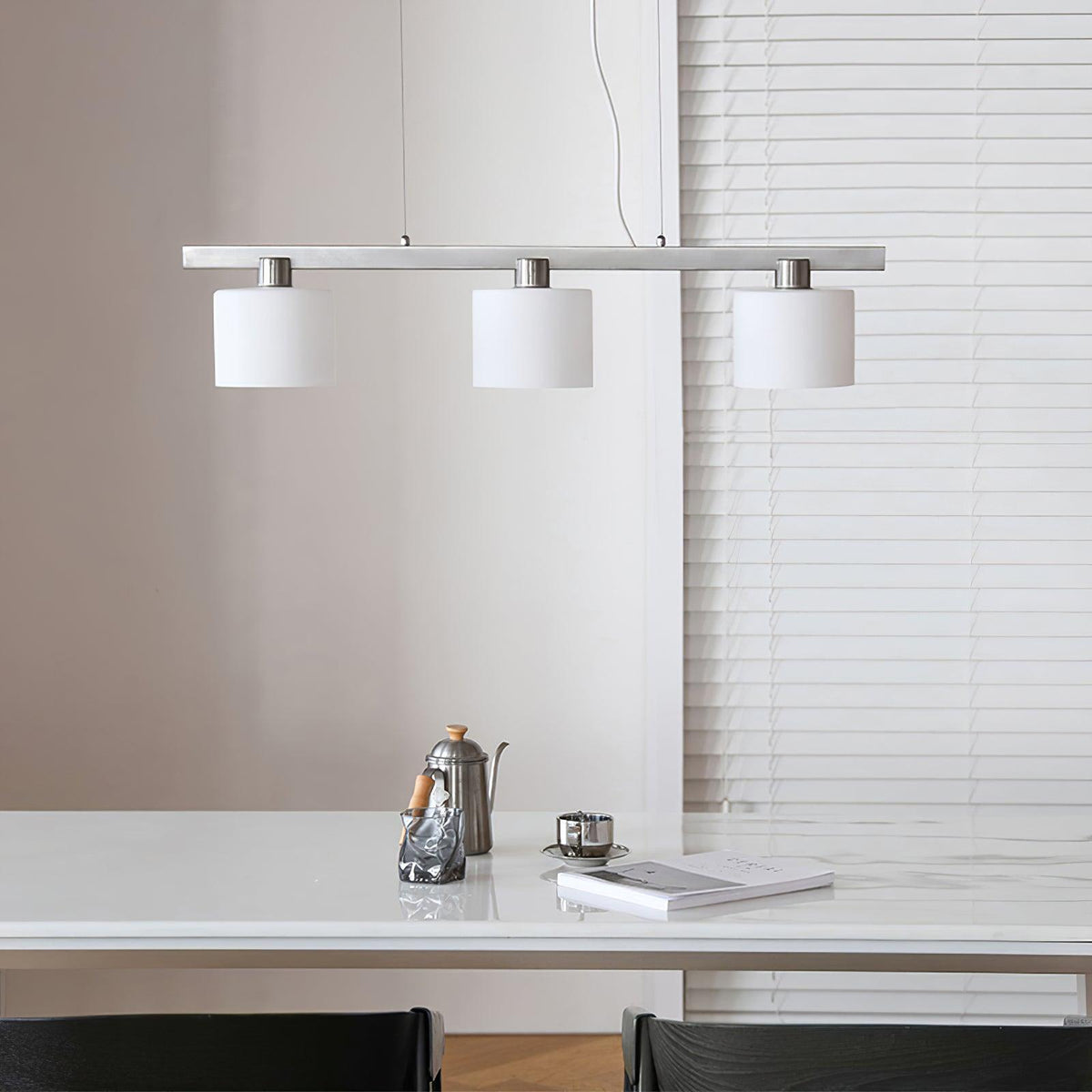 Zaid Moderne Design Cluster Hanglamp Metaal/Glas Wit Woonkamer/Eetkamer/Slaapkamer - afbeelding 5 | Noma Lighting