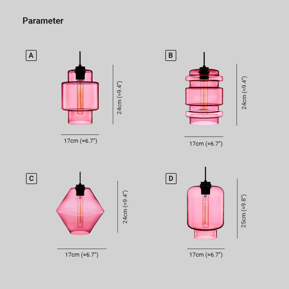 Zaid Moderne Design LED Hanglamp Glas Slaapkamer Woonkamer - afbeelding 4 | Noma Lighting
