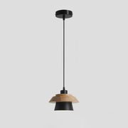 Zaid Moderne Design LED Hanglamp Metaal Hout 6 Kleur Slaapkamer/Woonkamer - afbeelding 2 | Noma Lighting
