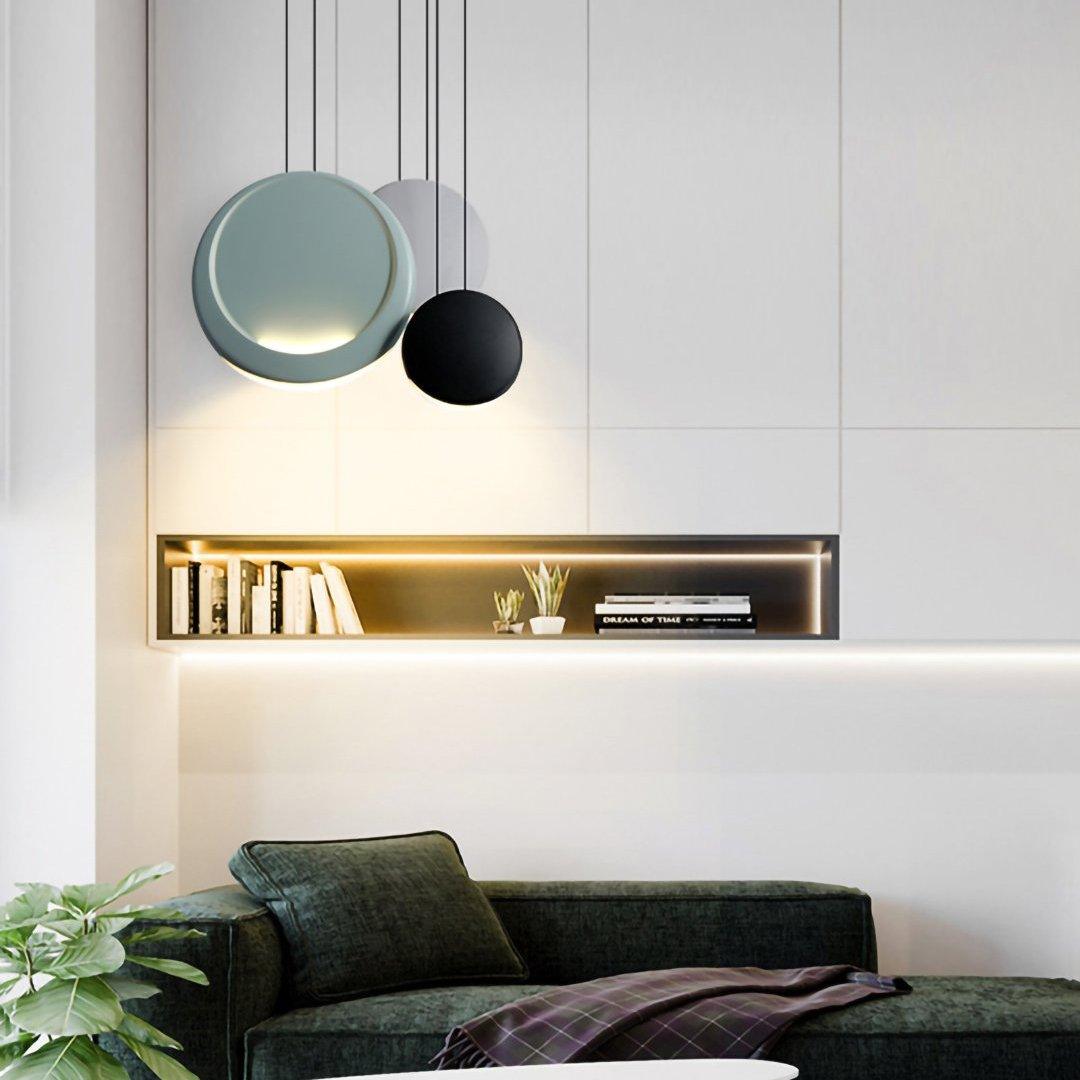 Zaid Moderne Design LED Hanglamp Metaal Zwart/Wit/Groen/Grijs Woonkamer/Slaapkamer/Eetkamer - afbeelding 3 | Noma Lighting