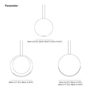Zaid Moderne Design LED Hanglamp Metaal Zwart/Wit/Groen/Grijs Woonkamer/Slaapkamer/Eetkamer - afbeelding 5 | Noma Lighting